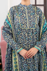 NUSL3338 Printed Lawn Suit - Unstitched 3Pc